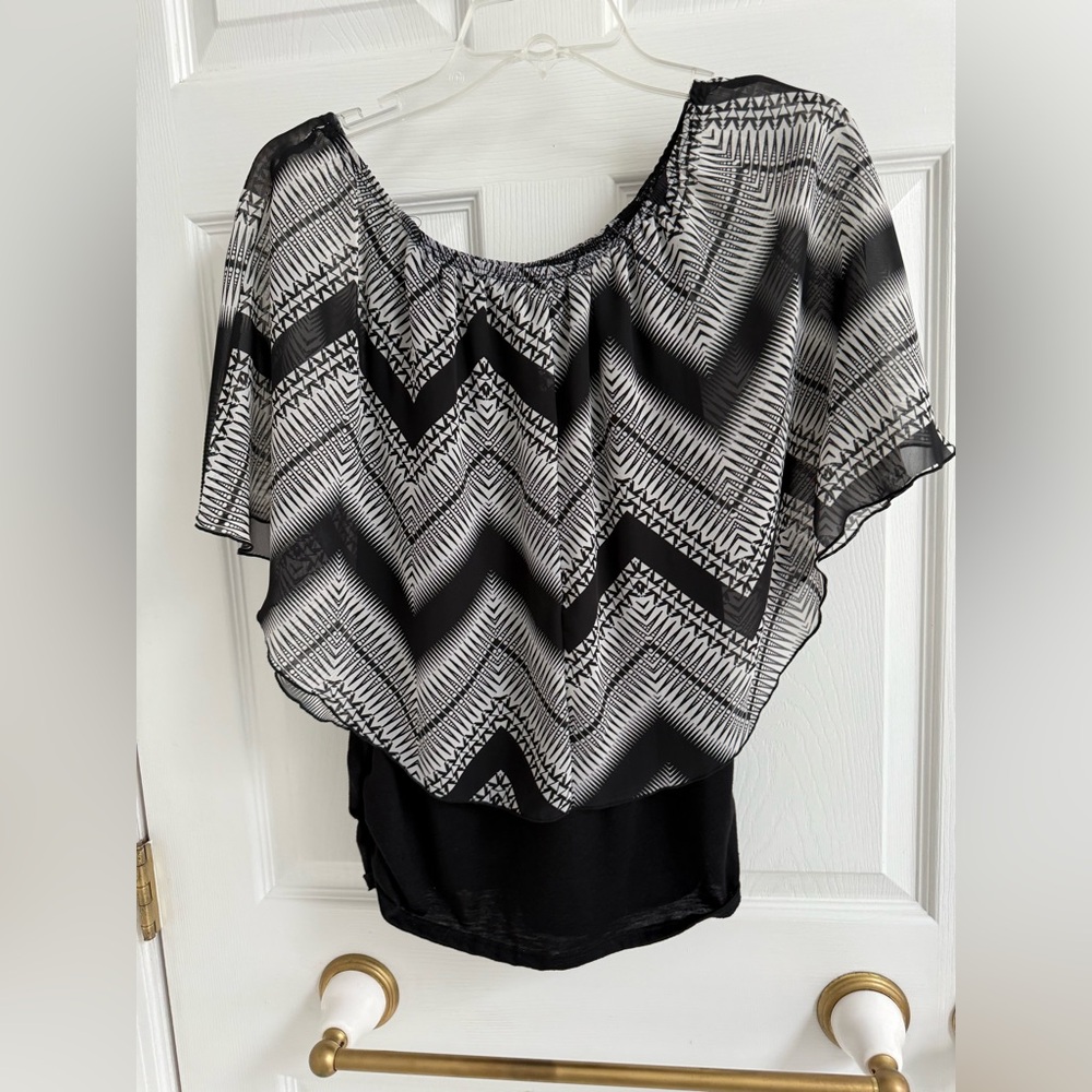 Black and White Women's Top